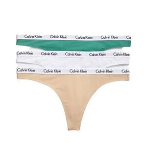 Women Calvin Klein Carousel 3-Pack Thong Panty‎ Cotton Stretch Size Medium - NEW